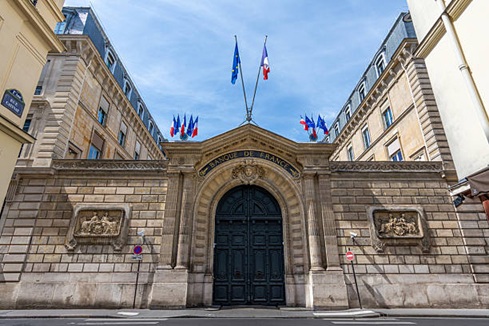 façade d'entrée de la Banque de France