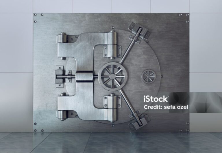 un coffre de banque
